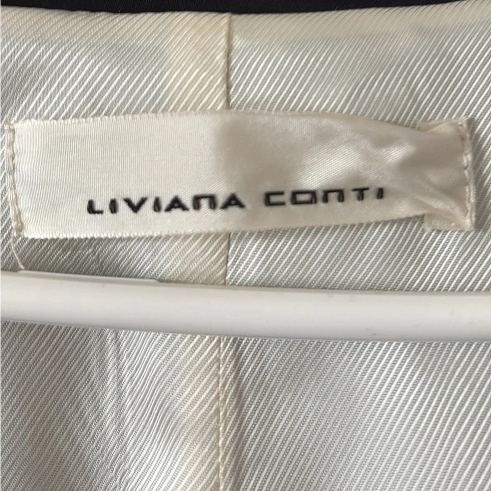 Liviana Conti Tassel Long Blazer Open Jacket Wide Open Batwing Sleeves Black